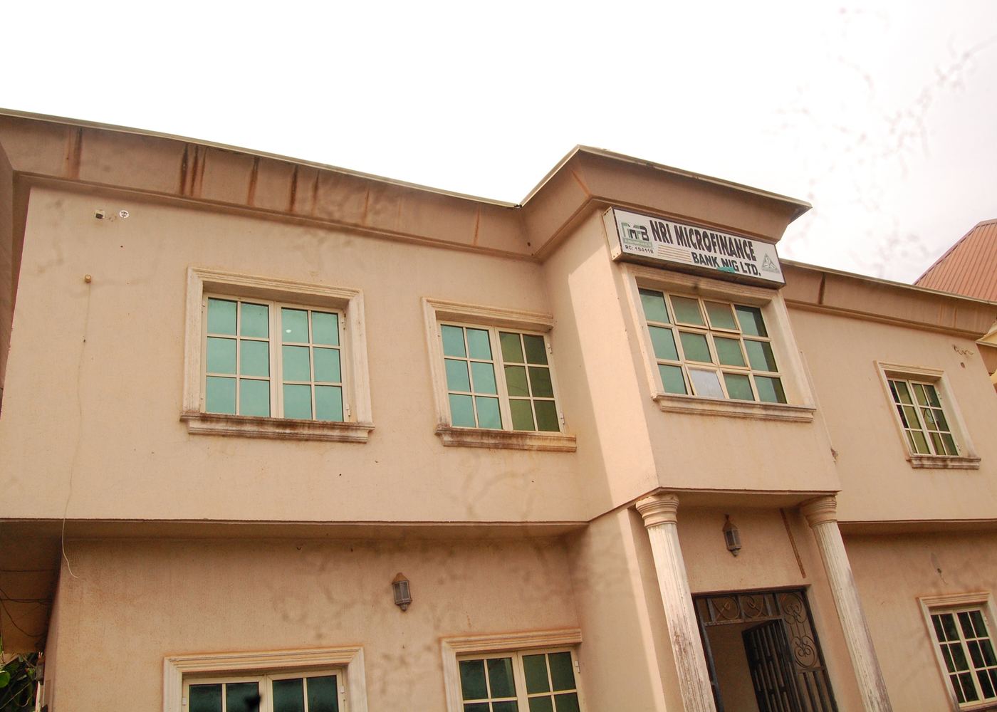 Front of the Nri Microfinance Bank building